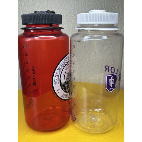 2 Pack Nalgene Wide Mouth 32 oz. Water Bottle Green Ranch Taylor University - Picture 2 of 11